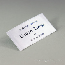 Custom wholesale iron on tagless neck brand fashion private woven garment clothing label